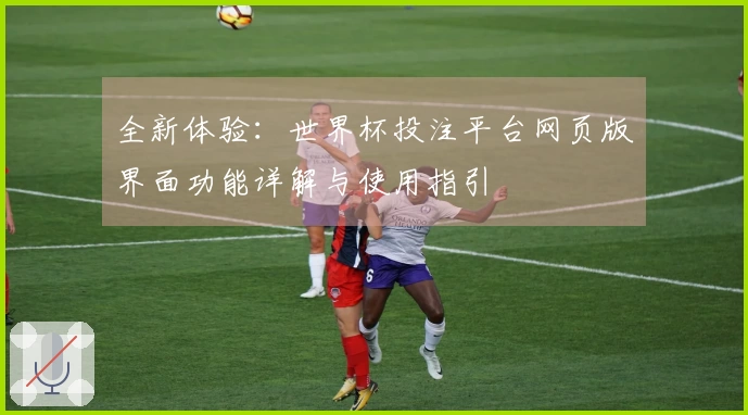 全新体验：世界杯投注平台网页版界面功能详解与使用指引